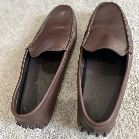 Brown Leather Men's Loafers - Picture 2 of 5